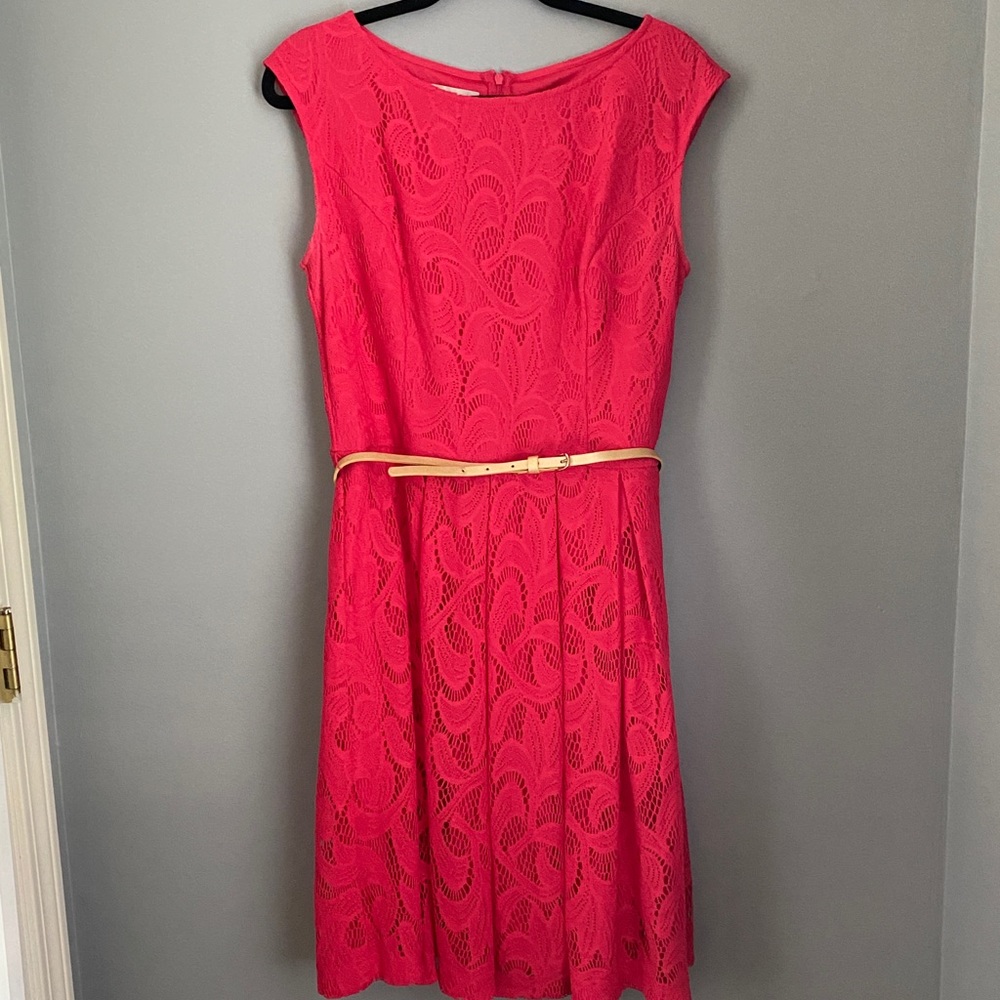 Pink lace dress